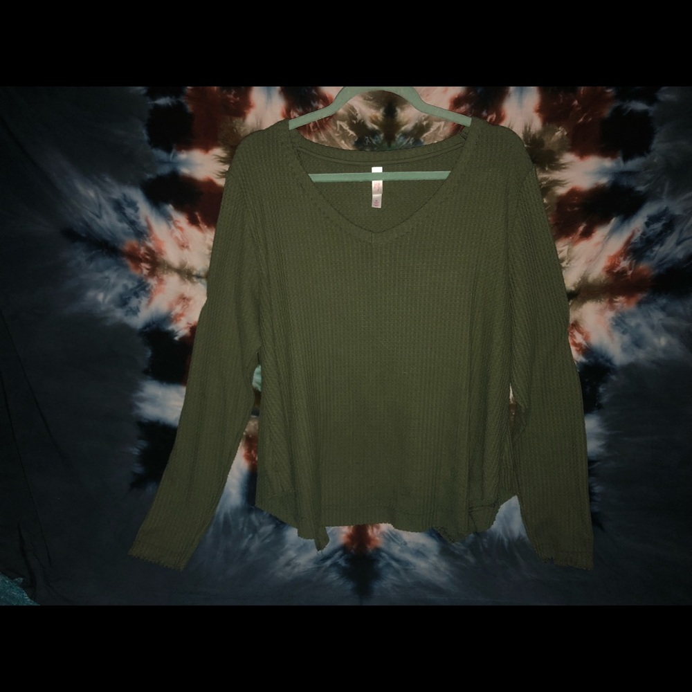 Army green sweater